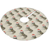 WeihnachtsDonkeys Polyester Weihnachtsbaumdecke (Schrägansicht)
