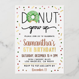 WeihnachtsDonut wächst auf Birthday Foil Einladung
