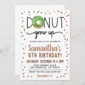 WeihnachtsDonut wird zum Geburtstag eingeladen Einladung (Vorne/Hinten)