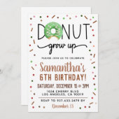 WeihnachtsDonut wird zum Geburtstag eingeladen Einladung (Vorne/Hinten)