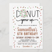 WeihnachtsDonut wird zum Geburtstag eingeladen Einladung (Vorne/Hinten)