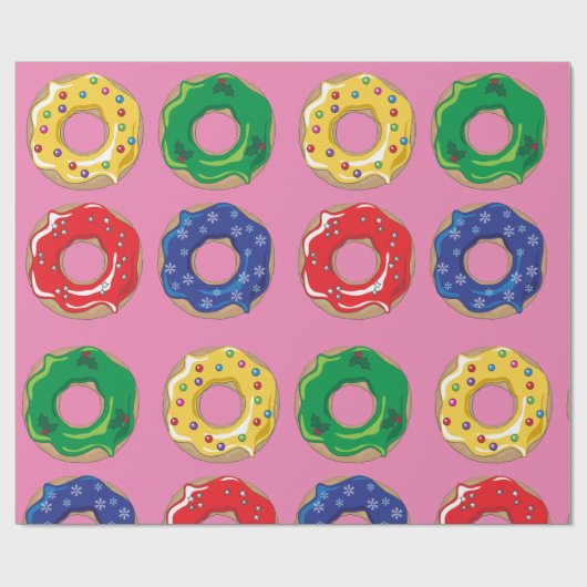 WeihnachtsDonuts Geschenkpapier (Flach)