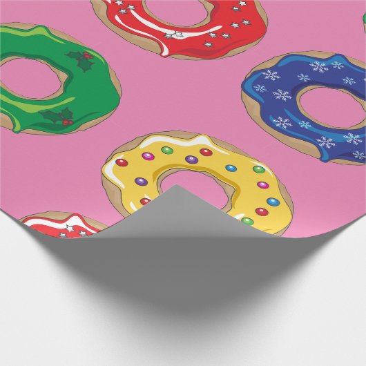 WeihnachtsDonuts Geschenkpapier (Ecke)