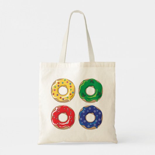 WeihnachtsDonuts Tote Tasche (Rückseite)