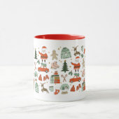 Weihnachtsdoodles niedliche Tasse (Zentrum)