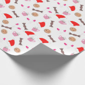 Weihnachtsdoodles - Saisonverpackungspapier Geschenkpapier (Ecke)