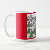Weihnachtsdorf 15oz Tasse; Handgezeichnet Kaffeetasse (Links)