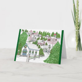Weihnachtsdorf 2 Grußkarte Dankeskarte