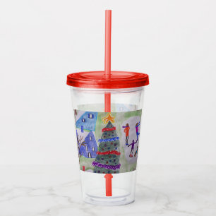 Weihnachtsdorf acryltrinkbecher