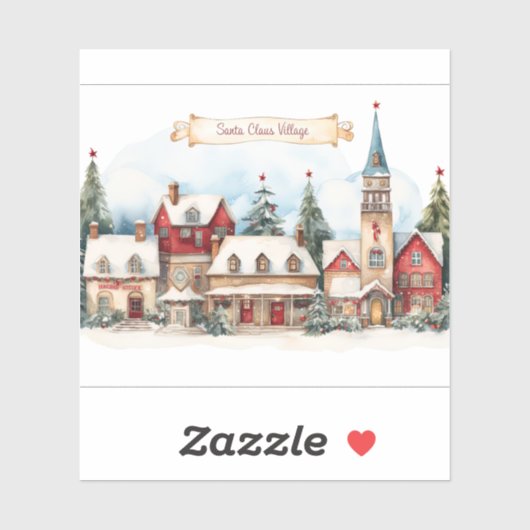 Weihnachtsdorf Aufkleber (Blatt)