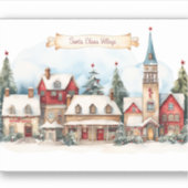 Weihnachtsdorf Aufkleber (Vorderseite)