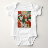 Weihnachtsdorf Baby Strampler (Vorderseite)