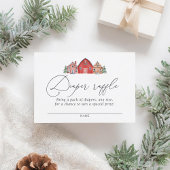 Weihnachtsdorf Babydusche Windeln Raffle Ticket Begleitkarte