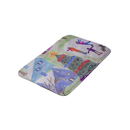 Weihnachtsdorf Badematte (Schrägansicht)