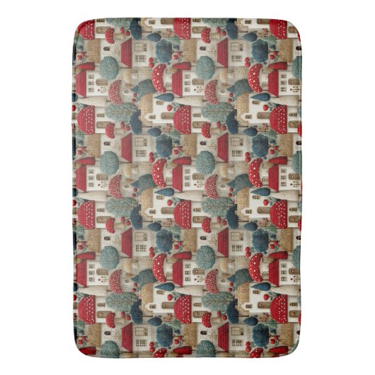 Weihnachtsdorf Badematte (Vorderseite Vertikal)