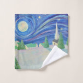 Weihnachtsdorf Badhandtuch Set (Waschlappen)