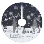 Weihnachtsdorf-Baumrock Polyester Weihnachtsbaumdecke (Vorderseite)