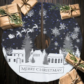 Weihnachtsdorf-Baumrock Polyester Weihnachtsbaumdecke