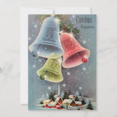 Weihnachtsdorf Bells Schneeflocken Feiertagskarte (Vorderseite)