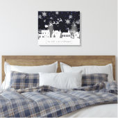 Weihnachtsdorf Canvas Print Leinwanddruck (Insitu (Schlafzimmer))