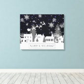 Weihnachtsdorf Canvas Print Leinwanddruck (Insitu (Holzboden))