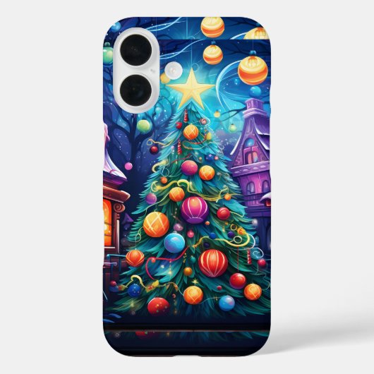 Weihnachtsdorf Case-Mate iPhone Hülle (Rückseite)