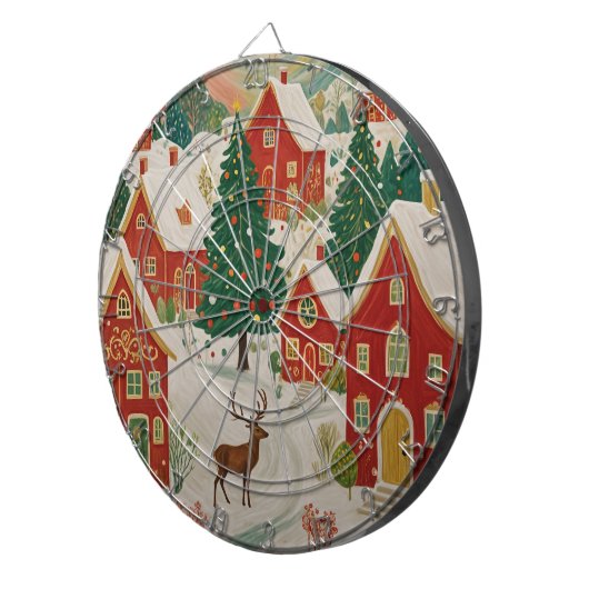 Weihnachtsdorf Dartscheibe (Vorderseite rechts)