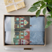 Weihnachtsdorf-Dekoupage  Seidenpapier (Geschenk)