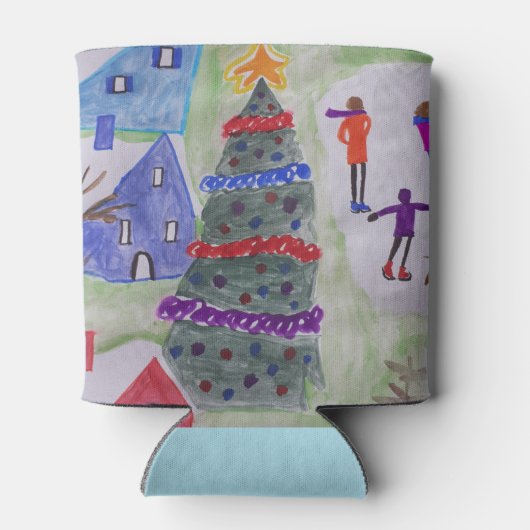 Weihnachtsdorf Dosenkühler (Rückseite)