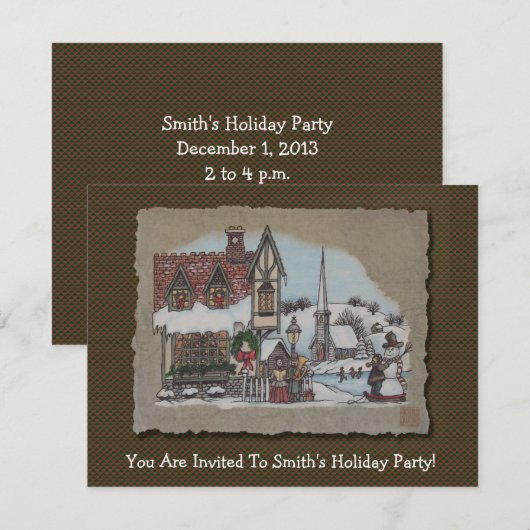 Weihnachtsdorf Einladung (Vorne/Hinten)