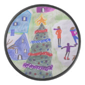 Weihnachtsdorf Eishockey Puck (Vorderseite)