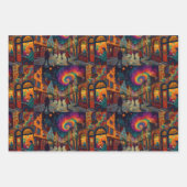 Weihnachtsdorf Europa England Geschenkpapier Set (Vorderseite 3)