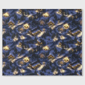 Weihnachtsdorf Fantasy D&D Style Wrapping Paper Geschenkpapier (Flach)