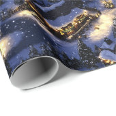 Weihnachtsdorf Fantasy D&D Style Wrapping Paper Geschenkpapier (Rolleneckpunkt)