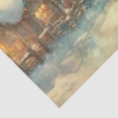 Weihnachtsdorf Feierliche Maus Decoupage Seidenpapier (Ausschnitt)