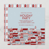 Weihnachtsdorf Feiertag Einladung (Vorne/Hinten)