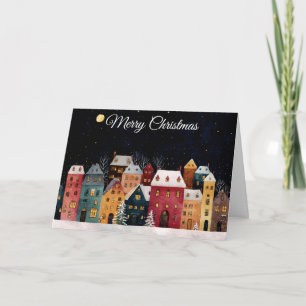 Weihnachtsdorf Feiertagskarte