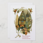 Weihnachtsdorf Feiertagskarte (Vorne/Hinten)