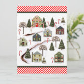 Weihnachtsdorf Feiertagskarte (Stehend Vorderseite)