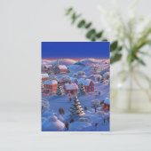 Weihnachtsdorf Feiertagspostkarte (Stehend Vorderseite)