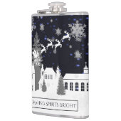 Weihnachtsdorf-Flasche Flachmann (Links)