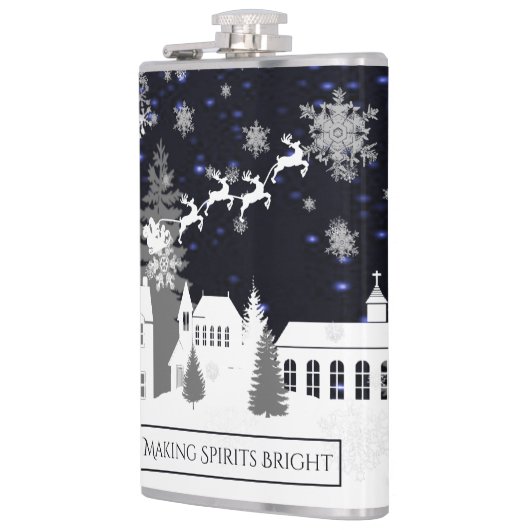 Weihnachtsdorf-Flasche Flachmann (Links)