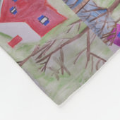 Weihnachtsdorf Fleecedecke (Ecke)