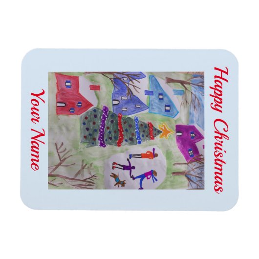 Weihnachtsdorf Flexible Magnet (Horizontal)