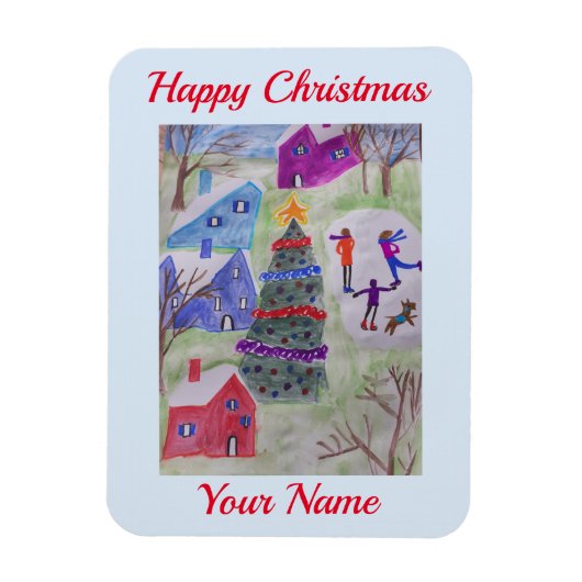 Weihnachtsdorf Flexible Magnet (Vertikal)