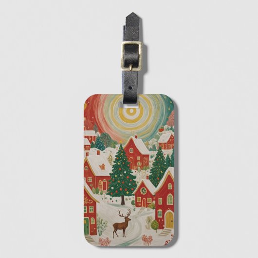 Weihnachtsdorf Gepäckanhänger (Vorderseite Vertikal)