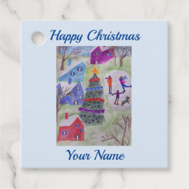 Weihnachtsdorf Geschenkanhänger