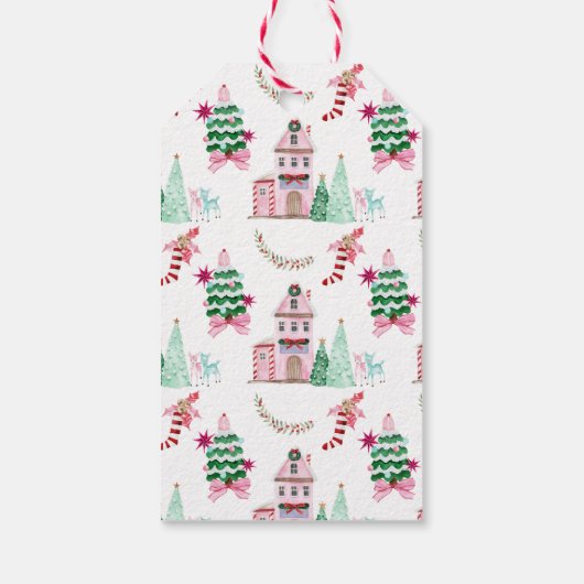 Weihnachtsdorf Geschenkanhänger (Rückseite)