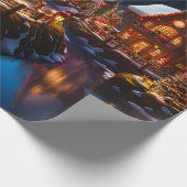 Weihnachtsdorf Geschenkpapier (Ecke)