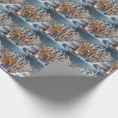 Weihnachtsdorf Geschenkpapier (Ecke)